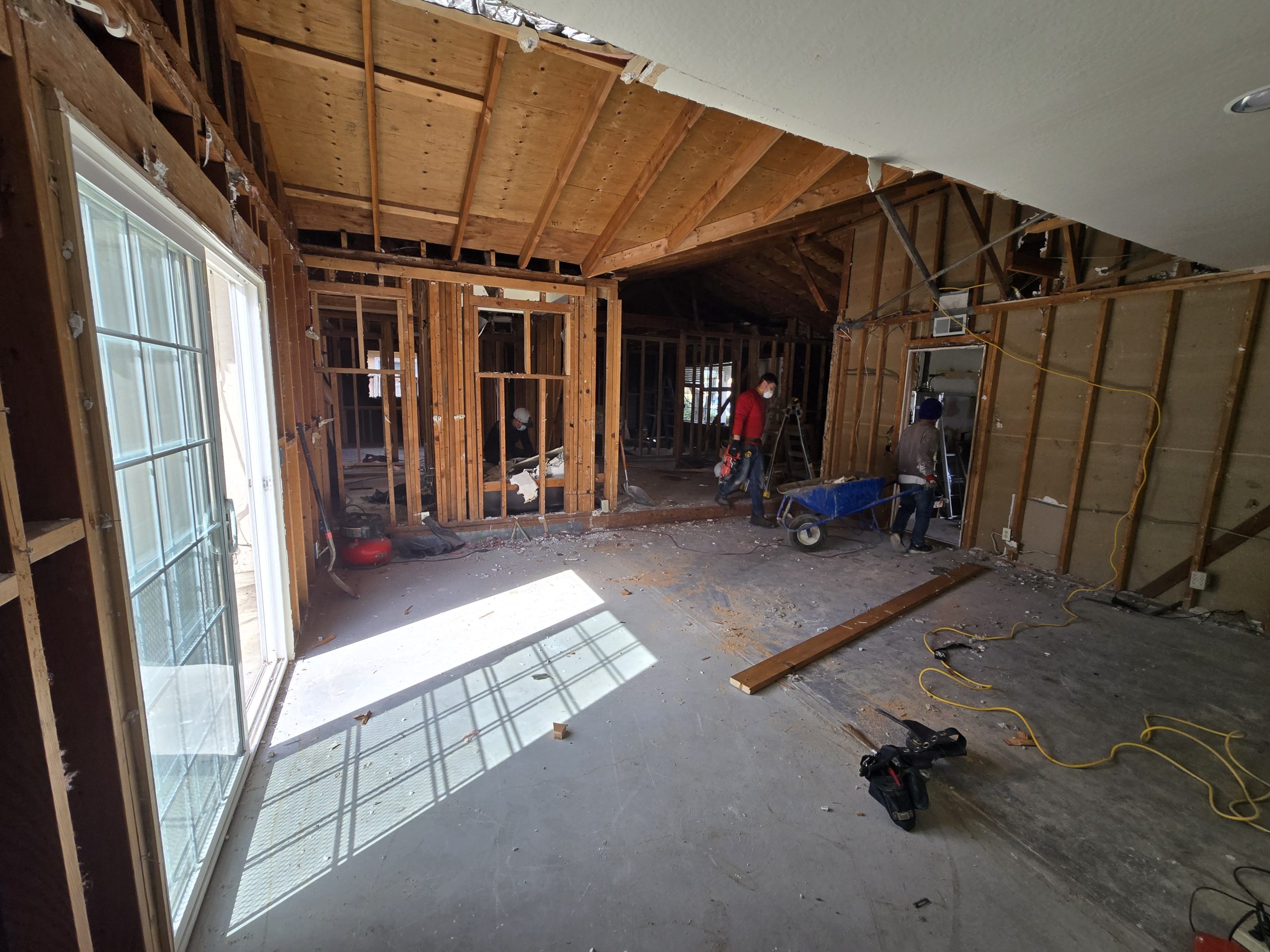 Wall Demolition Underway