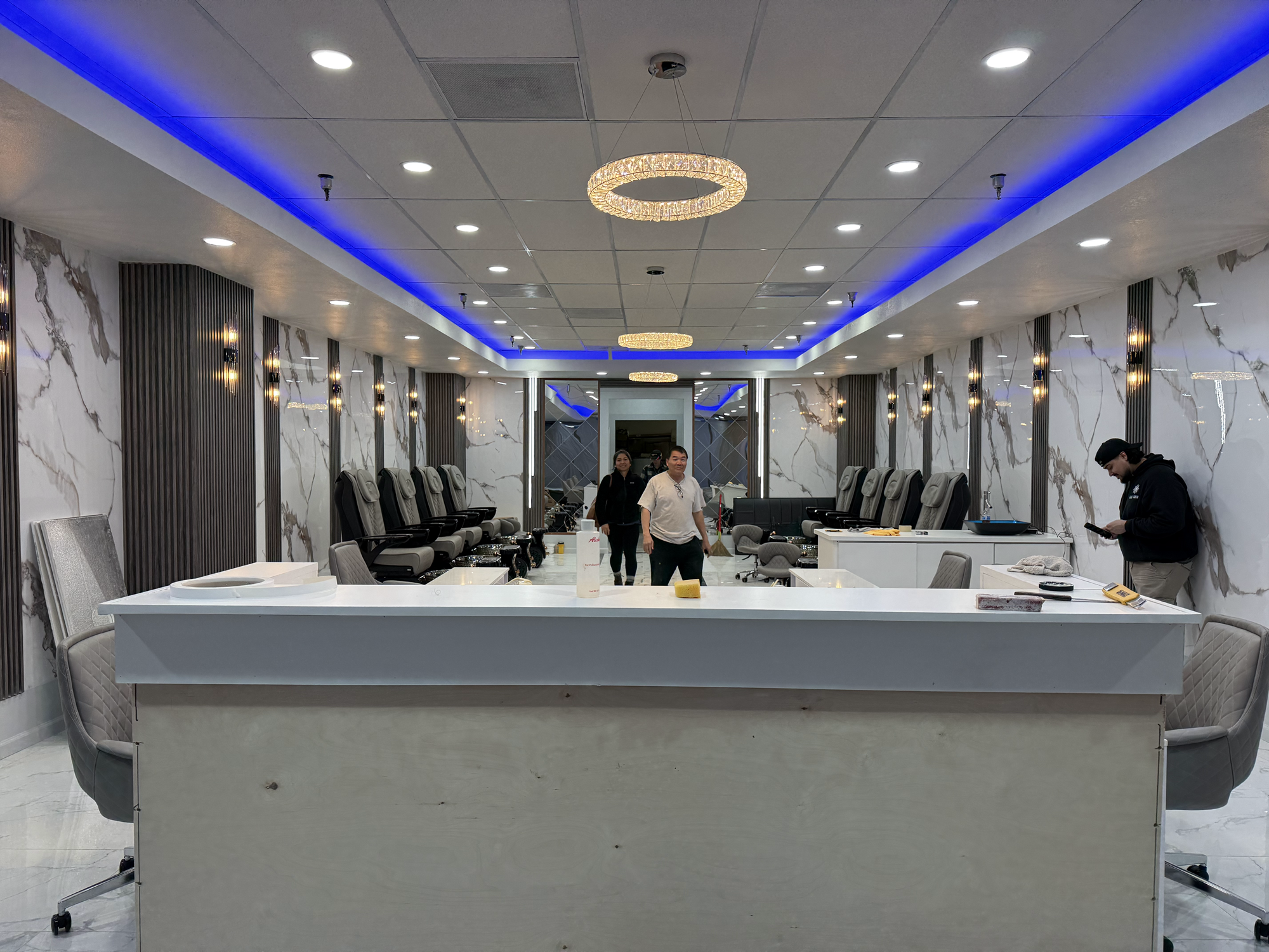 Salon Wide Shot with Team