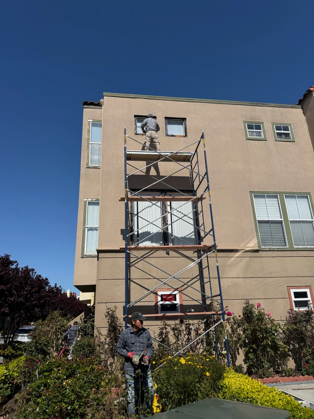 Window Installation - Scaffolding Setup