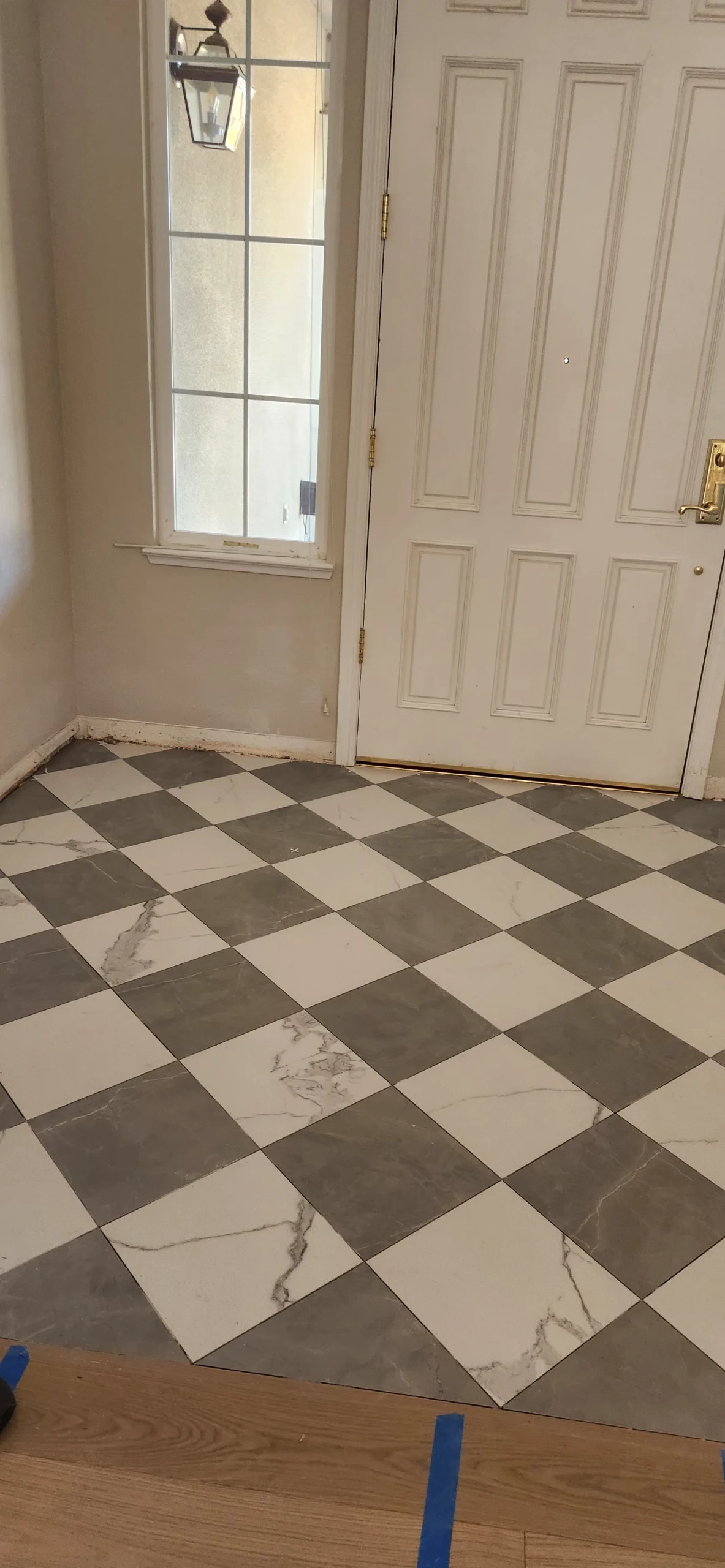 Entryway with Modern Floor Design