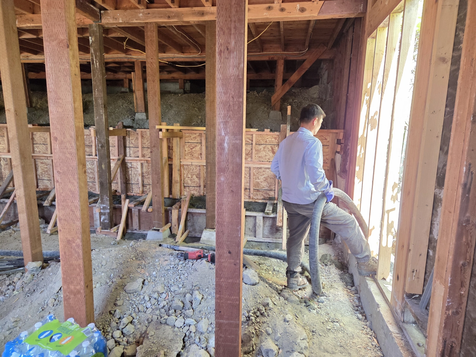 Progress of Retaining Wall Footings and Foundation
