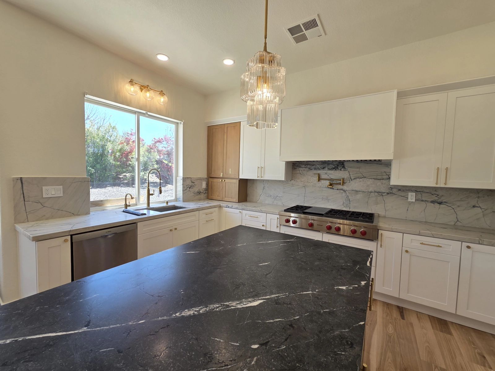 9Builders: Gorgeous Marble Countertops and Custom Kitchen Cabinets