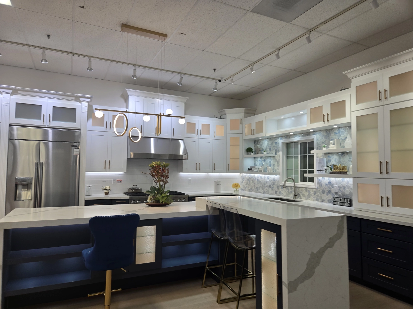 High-End Kitchen and Living Area Layout