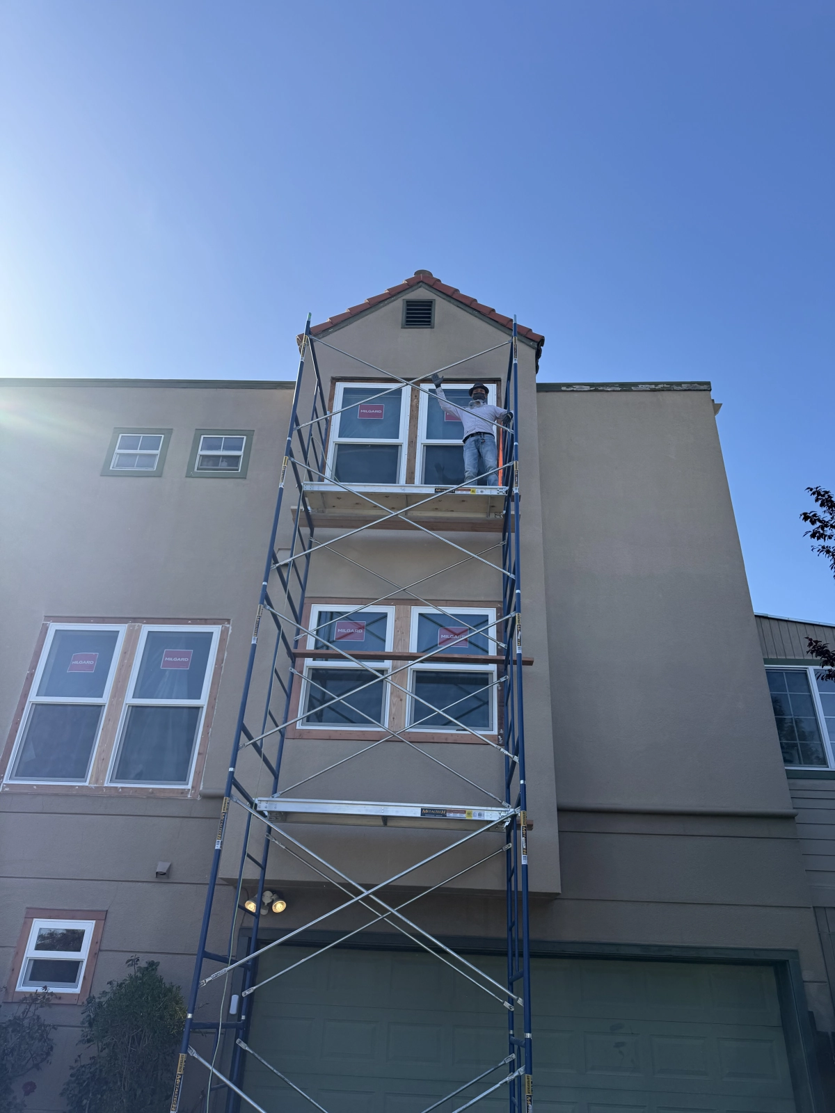 Work in Progress on Second Floor with Scaffolding