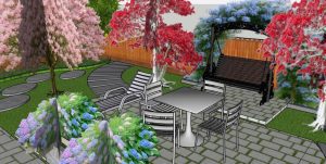 Driveway and Entryway Design – A stylish driveway leading up to the house with detailed landscaping.