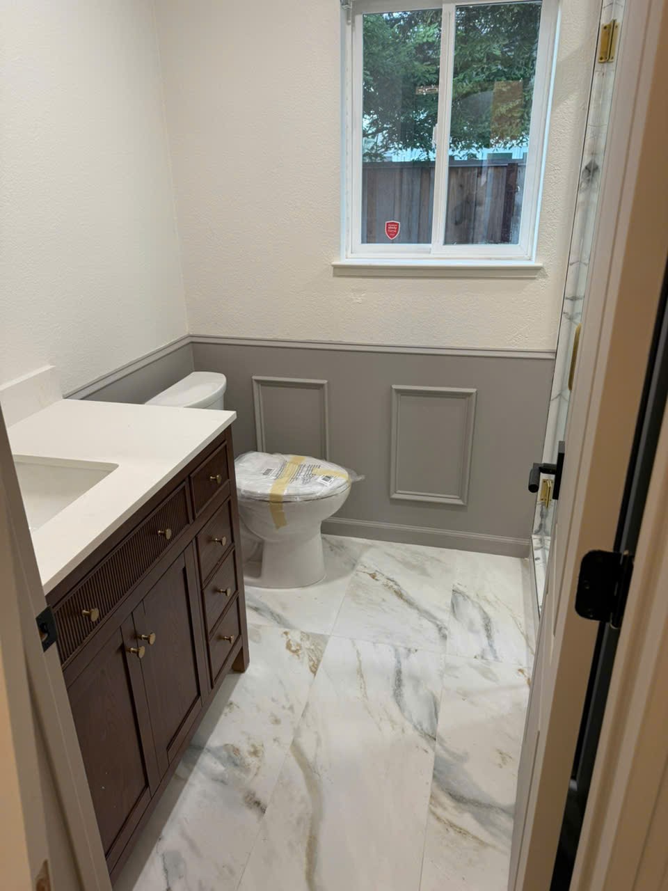 Completed Bathroom Vanity Installation