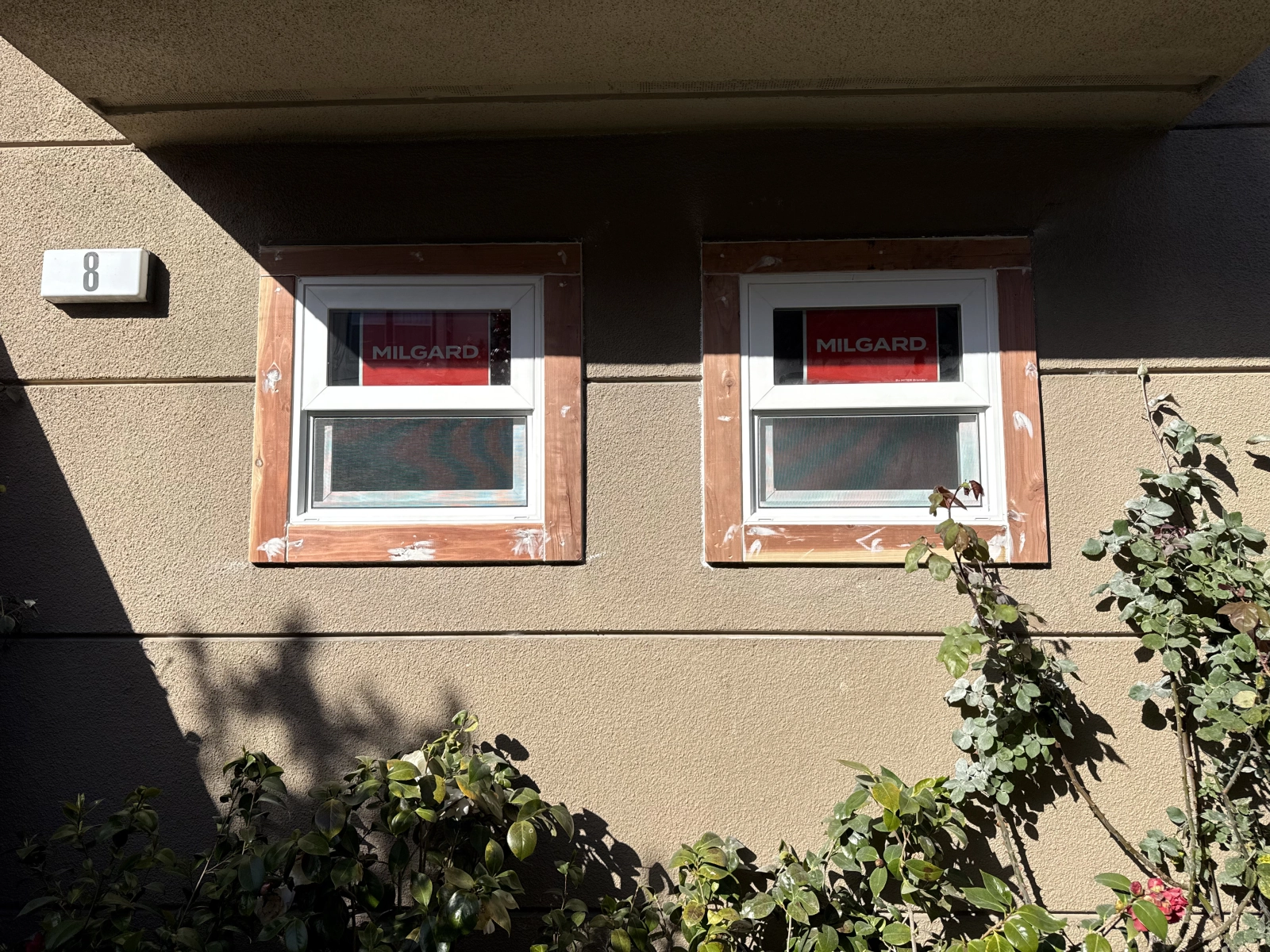 Installed Window with Milgard Branding